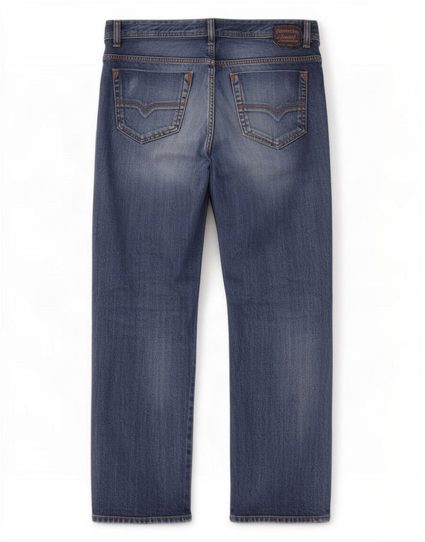 Diesel Mens Safado Regular Slim Straight Jeans W38 L34 Plavi pamuk