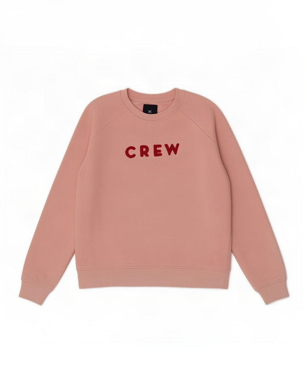 Crew Clothing Damska bluza z grafiką, sweter UK 14, średni, różowy, bawełniany