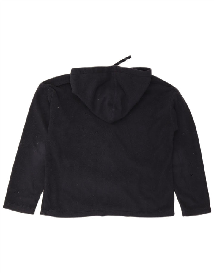 Champion Womens Graphic Oversized Fleece Jumper UK 10 Small Black