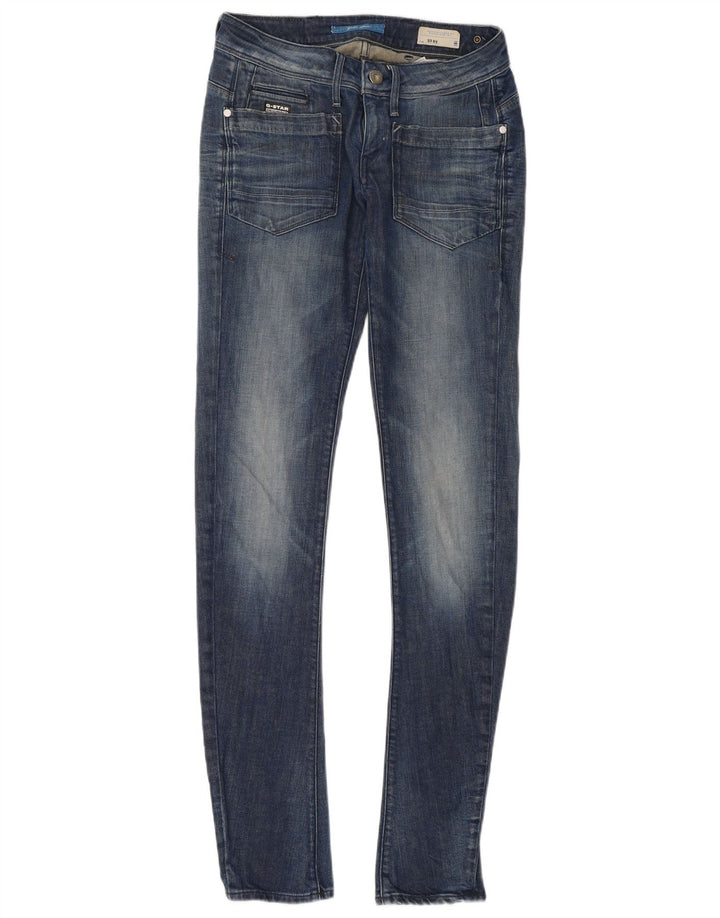 G-STAR Womens Super Slim Jeans W28 L34 Blue Cotton