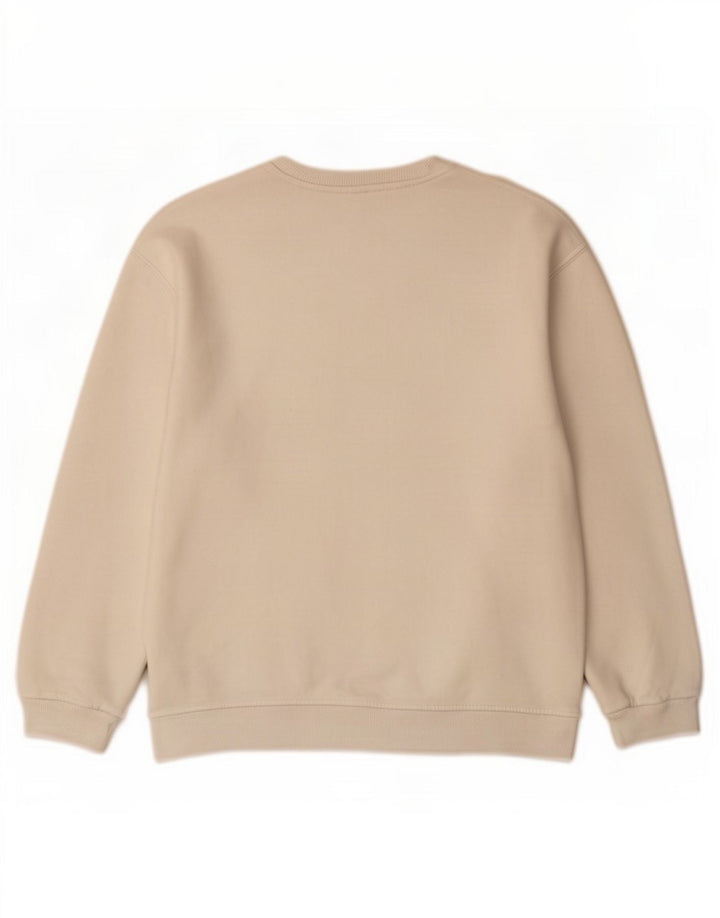 Zara Womens Grafisk Oversized Sweatshirt Jumper UK 10 Small White Polyester