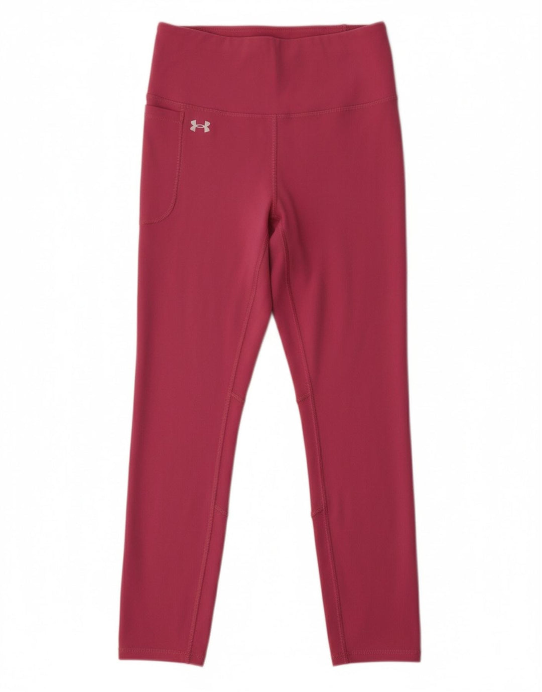 UNDER ARMOUR Womens Crop Leggings UK 10 Small  Pink Polyester