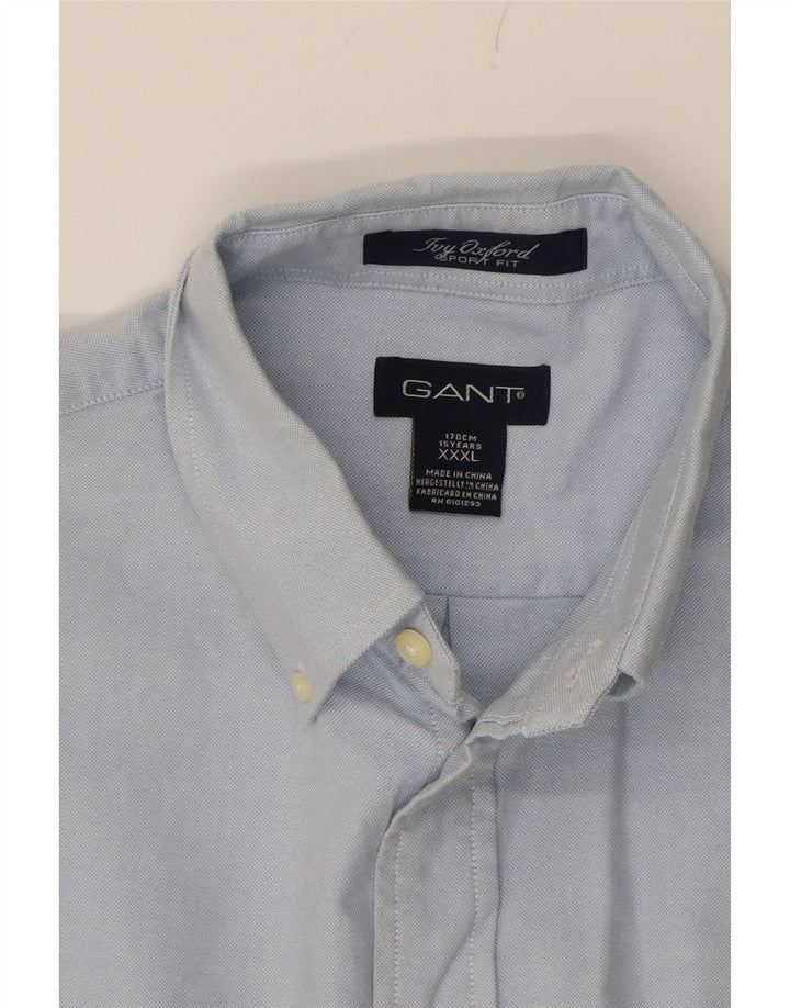 GANT Boys Shirt 14-15 Years 3XL Blue Cotton Vintage Gant and Second-Hand Gant from Messina Hembry 
