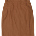 VINTAGE Womens Pencil Skirt W28 Medium Brown Linen Vintage Vintage and Second-Hand Vintage from Messina Hembry 
