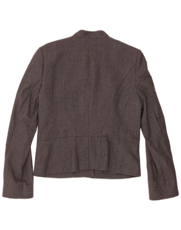 Hobbs Veste Blazer 1 Bouton Femme UK 12 Laine Gris Moyen