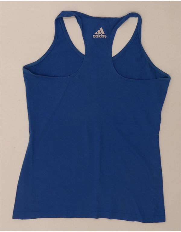Vesta grafică Adidas pentru femei UK 8/10 Small Blue Bumbac