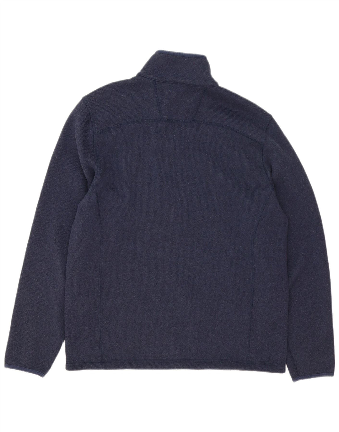 The North Face Mens Zip Neck Jumper Sweater Medium Navy Blue Polyester