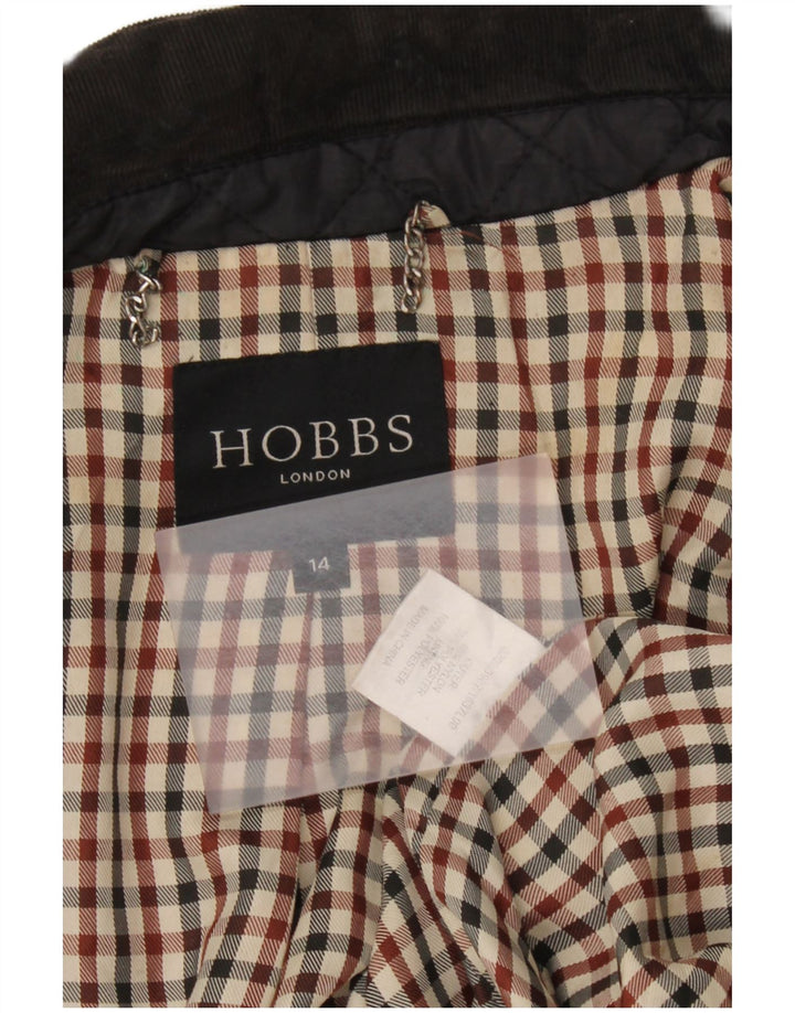 Hobbs Womens Quilted Quilted Jacket UK 14 Medium  Black Nylon