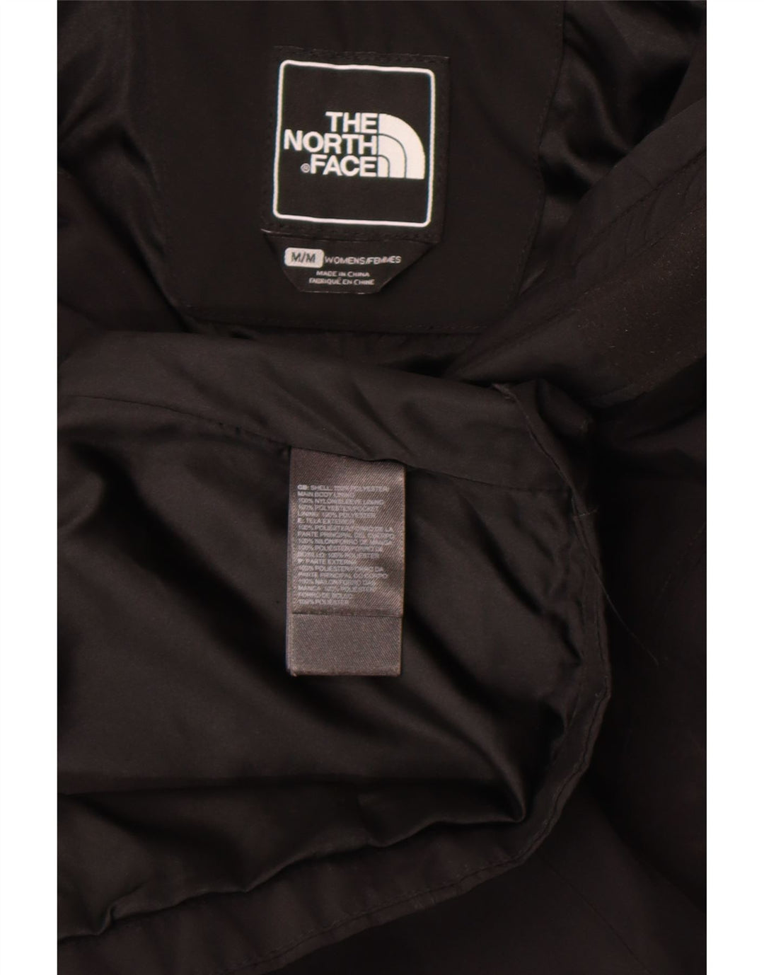 The North Face Womens Hooded Raincoat UK 14 Medium Black Polyester