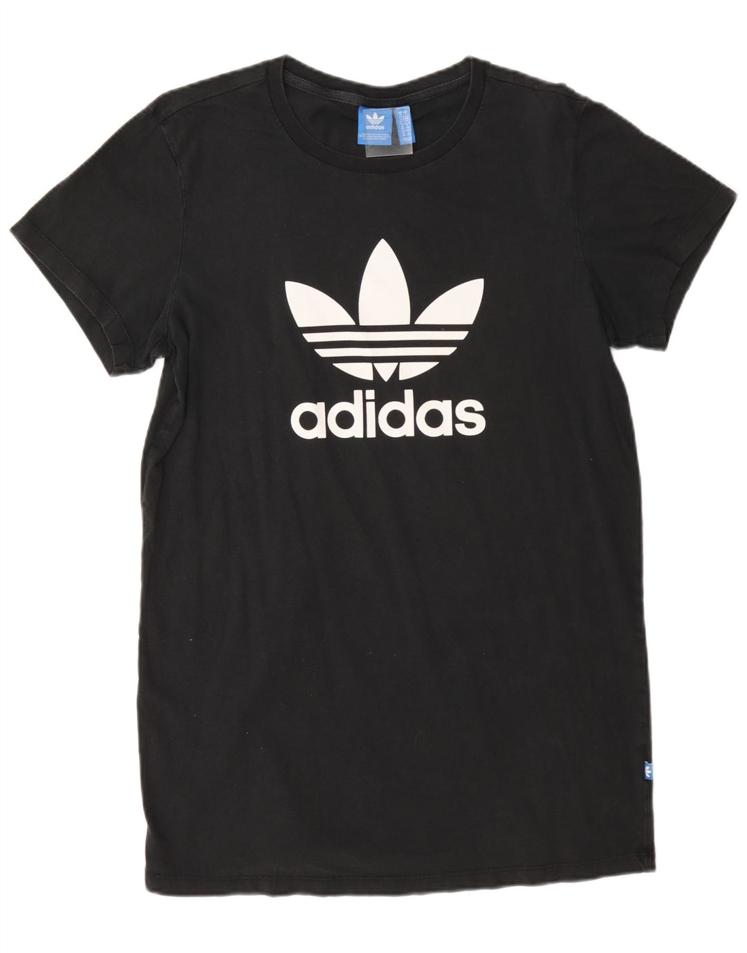 Adidas Womens Oversized Graphic T-Shirt Top UK 10 Small Black