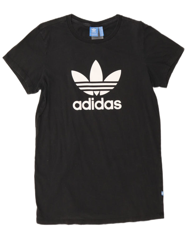 Tricou grafic supradimensionat Adidas pentru femei Top UK 10 Small Black