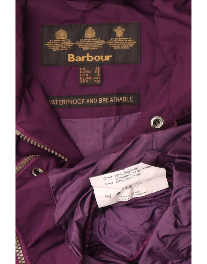 Giacca militare da donna Barbour UK 12 poliestere viola medio