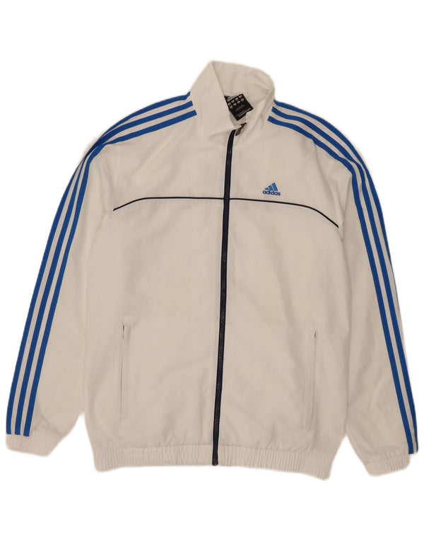 Adidas Veste de survêtement graphique pour homme UK 36/38 Petit Blanc Polyester