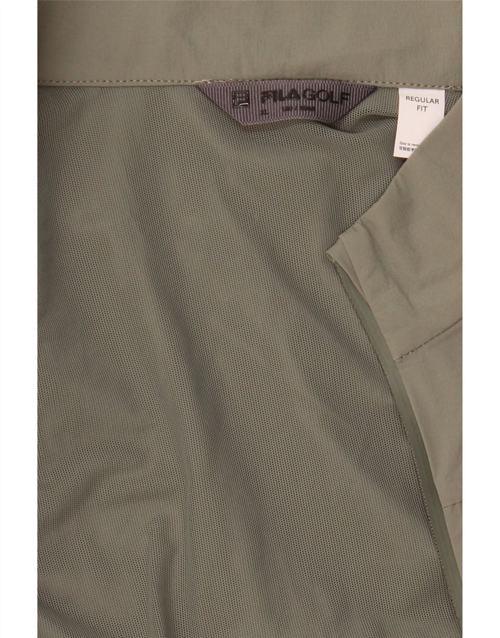 Fila Womens Regular Fit Tracksuit Top Jacket UK 18 XL Khaki