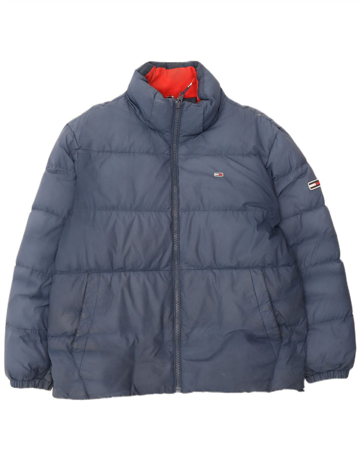 Tommy Hilfiger Mens Padded Jacket UK 42 XL Navy Blue Polyester