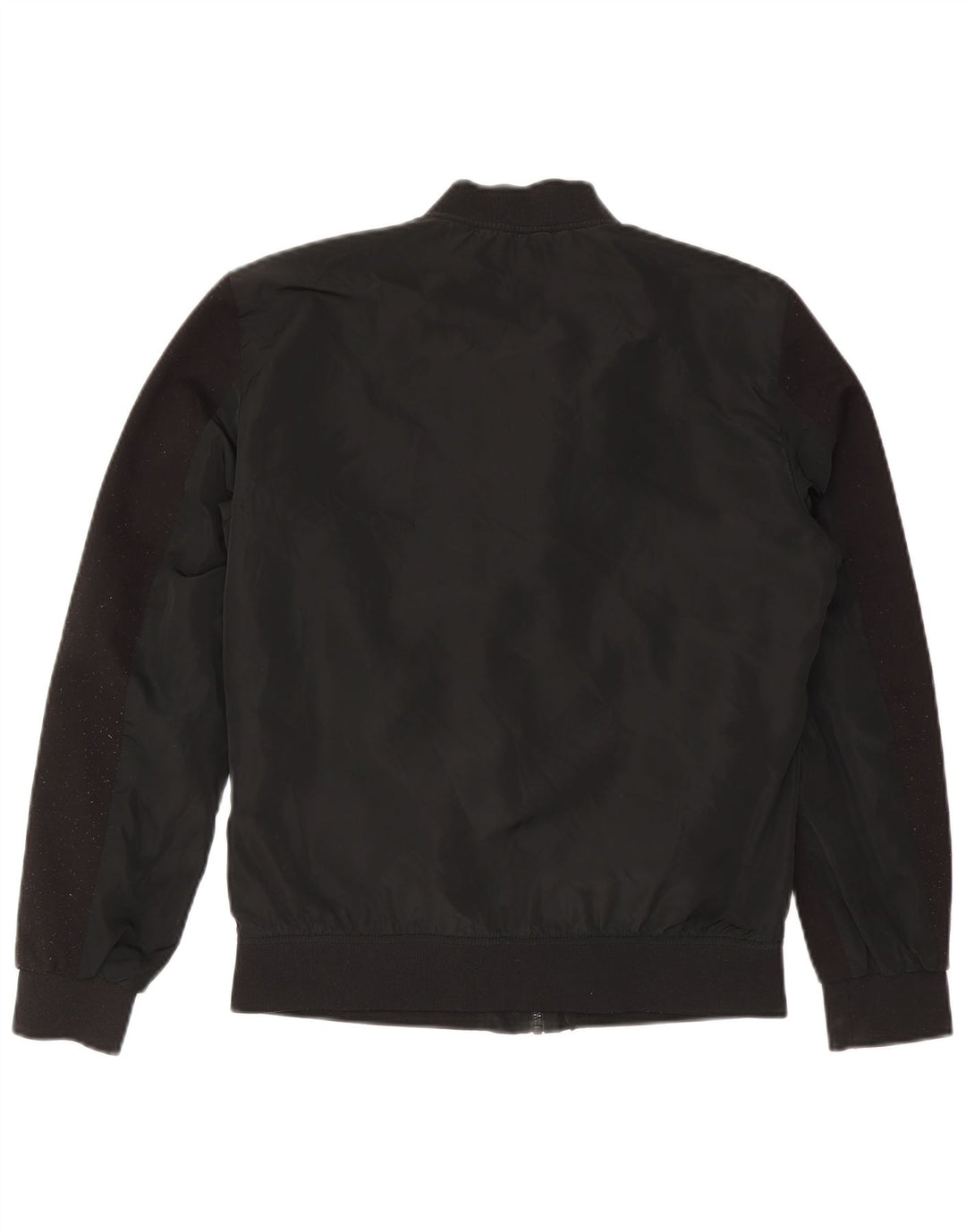 Zara Mens Bomber Jacket UK 40 Large Noir Polyester