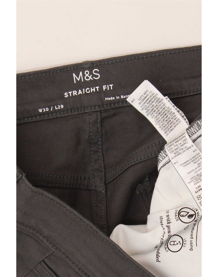 Marks & Spencer Damskie proste dżinsy W30 L29 Szara bawełna