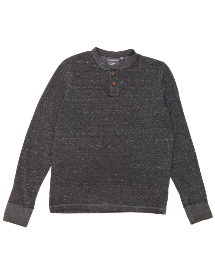 Top da uomo a maniche lunghe Superdry XL in poliestere screziato blu navy