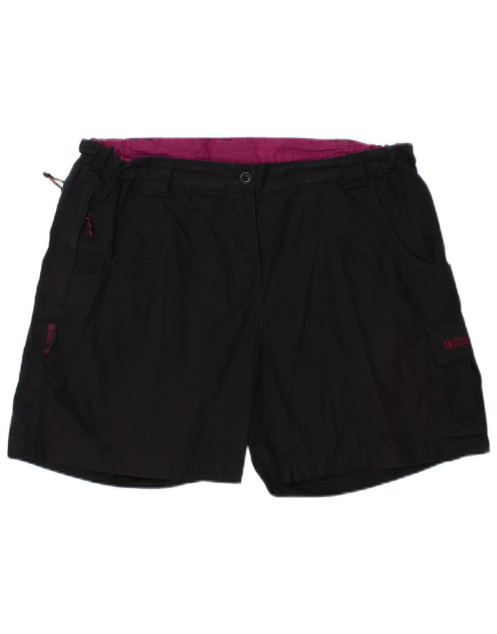 MOUNTAIN WAREHOUSE Womens Cargo Shorts UK 14 Large W32  Black Polyester