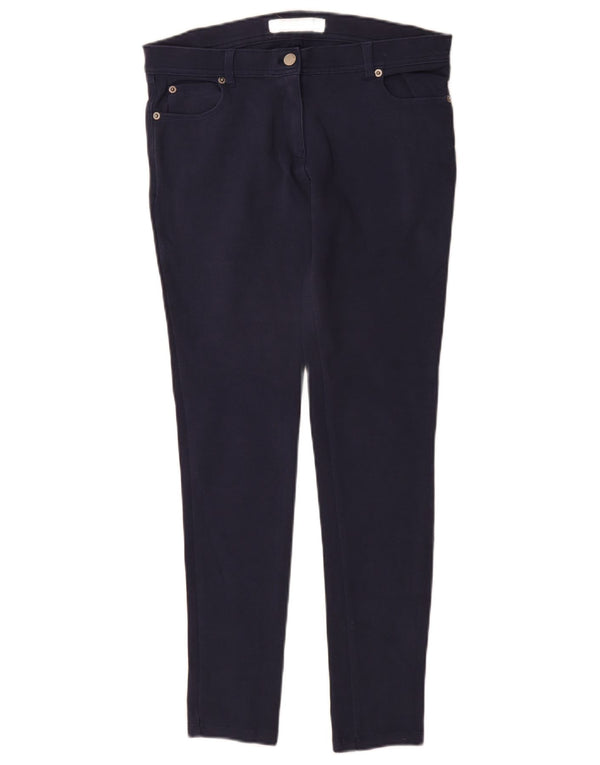 Calça feminina casual skinny Zara médio W30 L30 algodão azul marinho