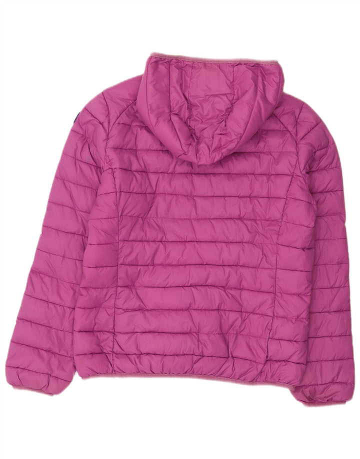 Invicta Womens Hooded Padded Jacket UK 18 XL Purple Polyamide