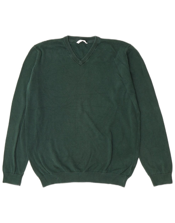 Marks & Spencer Boys V-hals sweater 15-16 år Grøn Bomuld