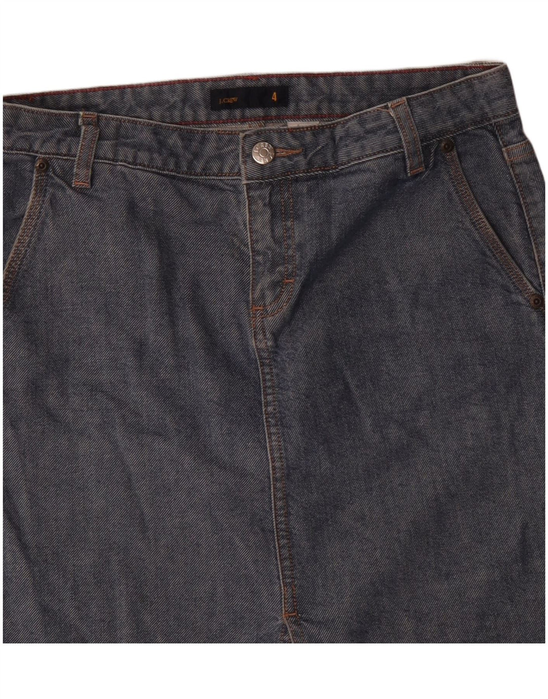 J. CREW Womens Denim Skirt US 4 Small W30 Blue Cotton