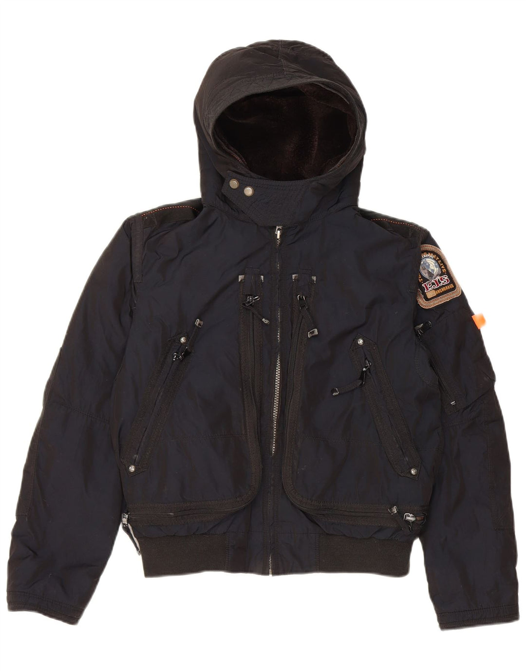 Parajumpers Wattierte Jacke mit Kapuze für Jungen, 11–12 Jahre, Größe S, Marineblau, Polyester