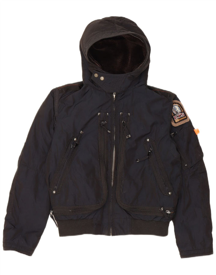 Parajumpers Wattierte Jacke mit Kapuze für Jungen, 11–12 Jahre, Größe S, Marineblau, Polyester