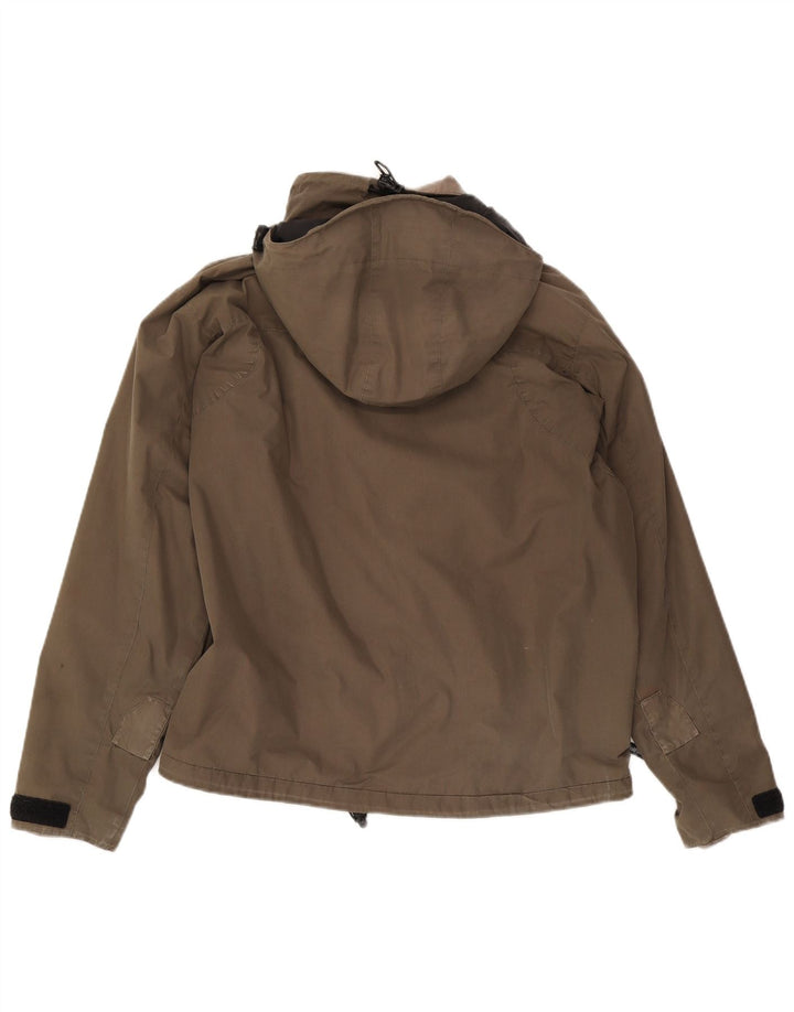Jack Wolfskin Mens Hooded Windbreaker Jacket UK 36/38 Medium Beige