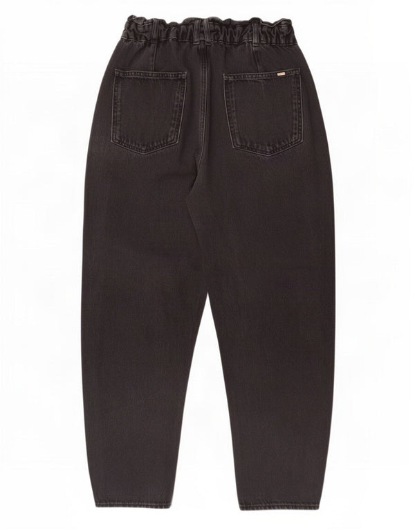 Zara Womens High Waist Cropped Jeans EU 38 Small W28 L25 Black