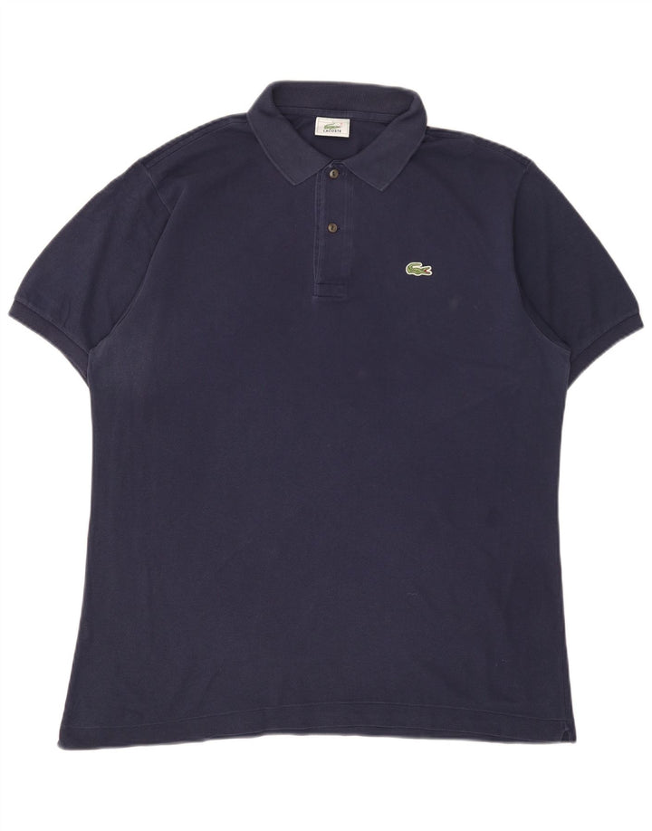 LACOSTE Mens Polo Shirt Size 5 Large Navy Blue Cotton