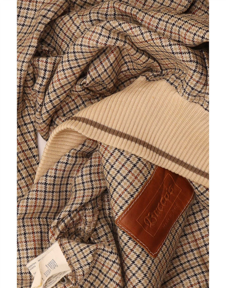 Giubbotto Bomber Uomo Breco IT 52 XL Cotone Pied De Poule Marrone
