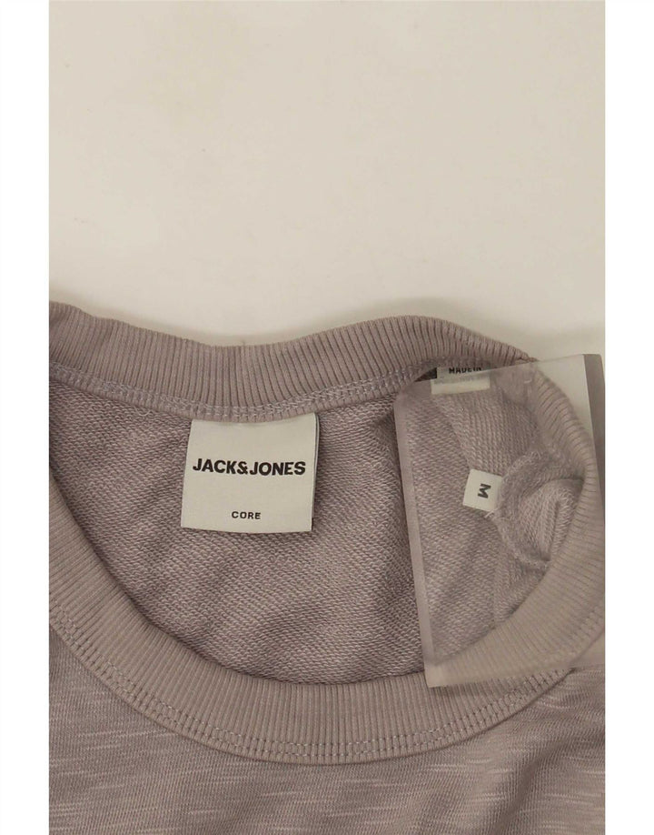 Jack & Jones Mens Graphic Sweatshirt Jumper Medium Grey Flecked