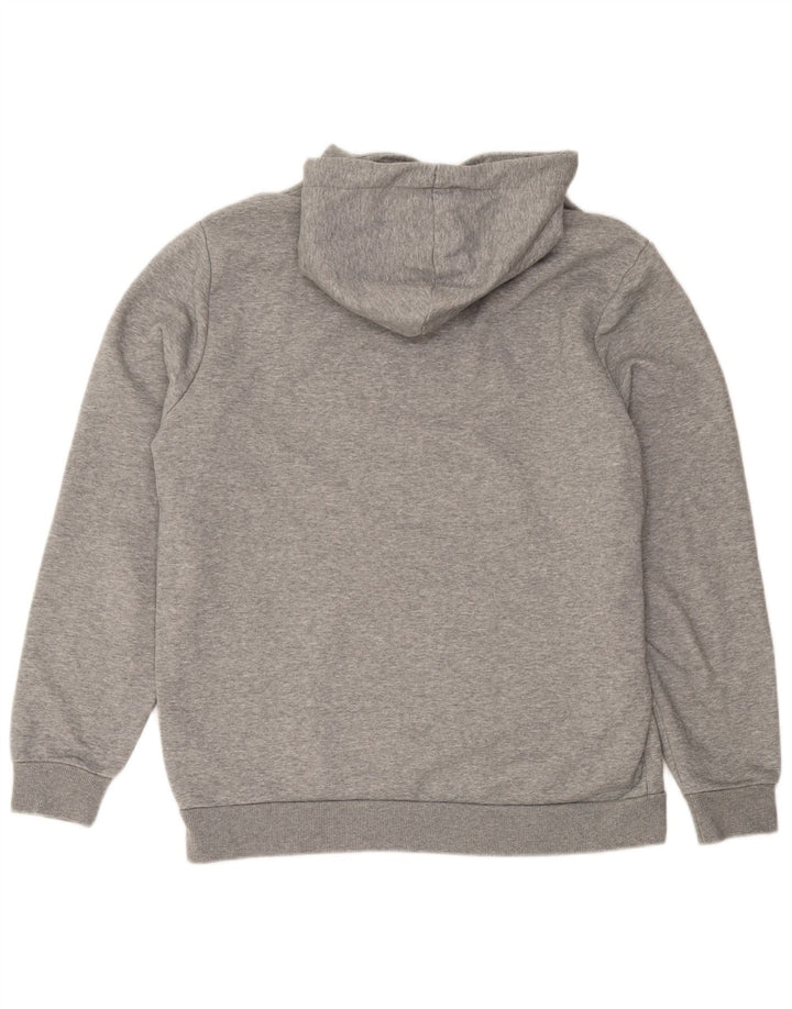 Puma Mens Graphic Hoodie Jumper Large Grey Flecked