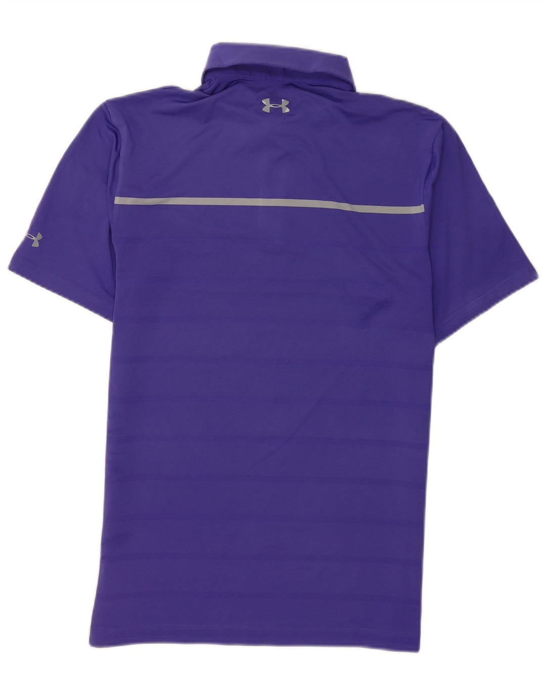 Under Armour Herren-Poloshirt, klein, lila, gestreift, Polyester