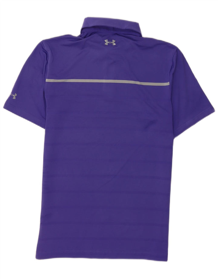Under Armour Herren-Poloshirt, klein, lila, gestreift, Polyester