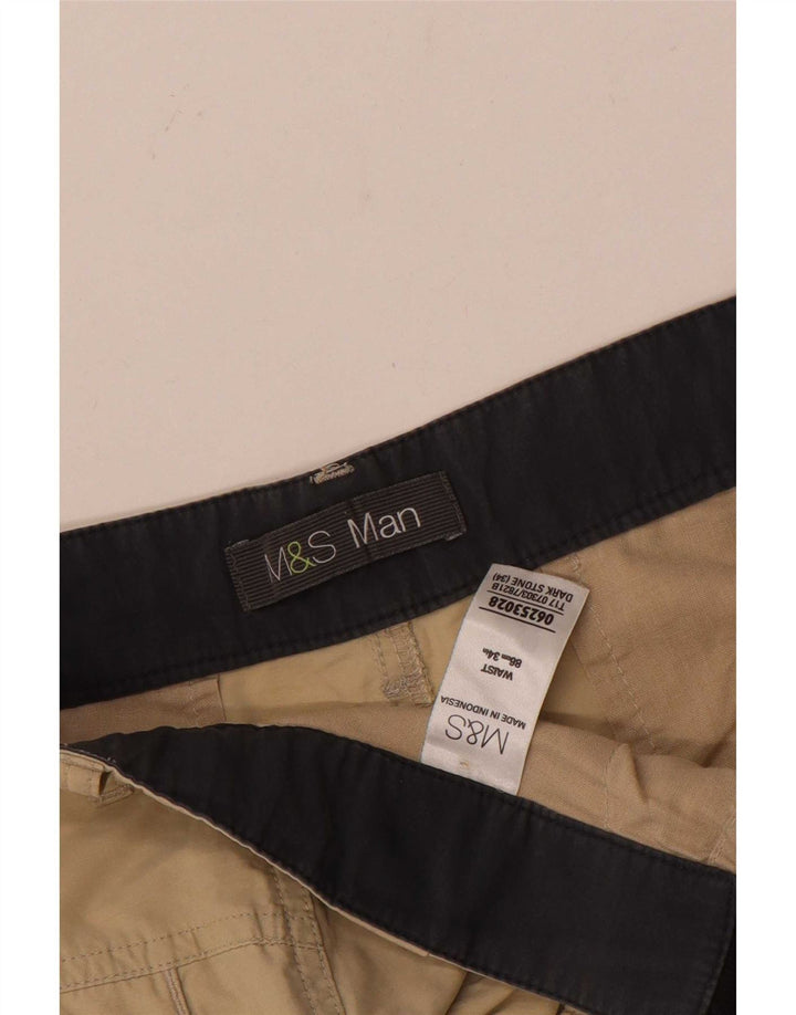 Marks & Spencer Short cargo pour homme W34 Grand coton beige