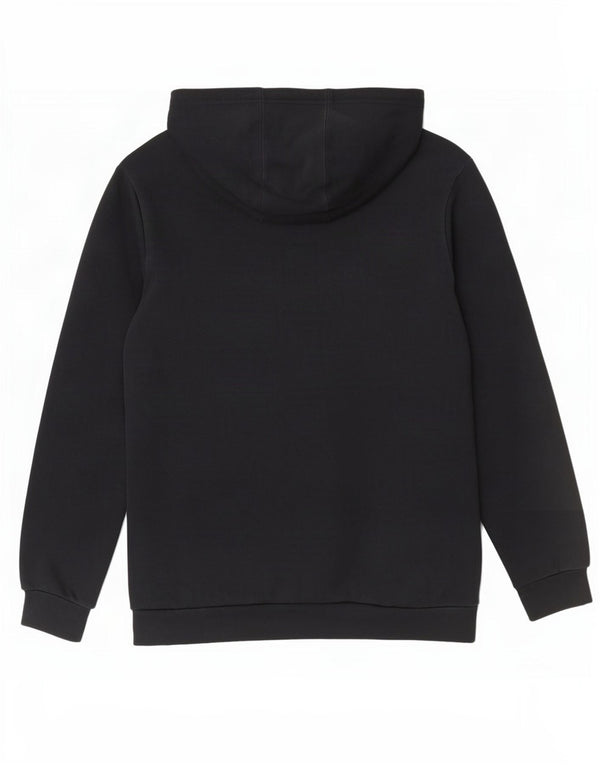 Felpa con cappuccio grafica da donna Adidas UK 14 cotone nero medio