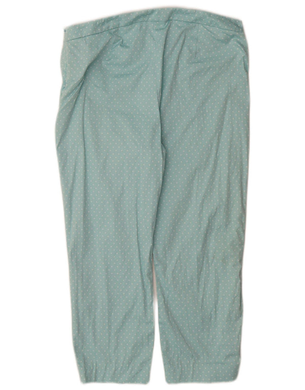 Marks & Spencer Womens Capri Trousers UK 14 Medium W32 L22 Turquoise