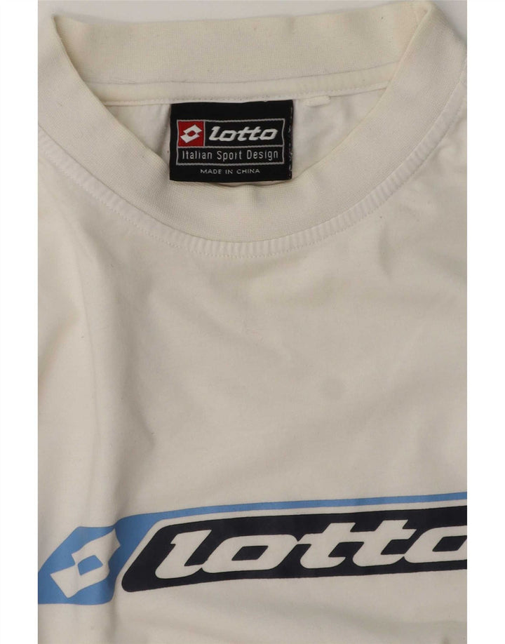 Lotto Herre Grafisk T-Shirt Top Medium Hvid