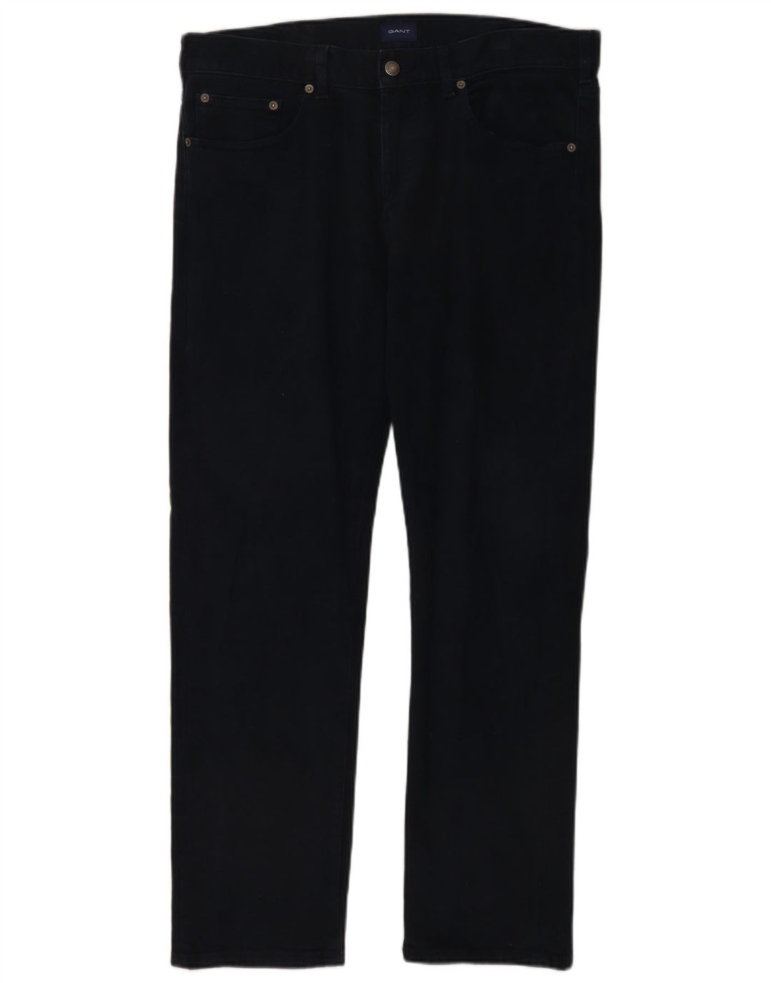Gant Mens Regular Fit Straight Jeans W36 L32 Navy Blue Cotton