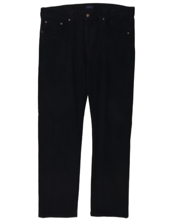 Gant Mens Regular Fit Straight Jeans W36 L32 Navy Blue Cotton