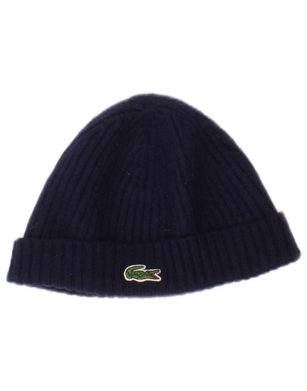 Czapka beanie męska Lacoste w jednym rozmiarze, granatowa, wełniana