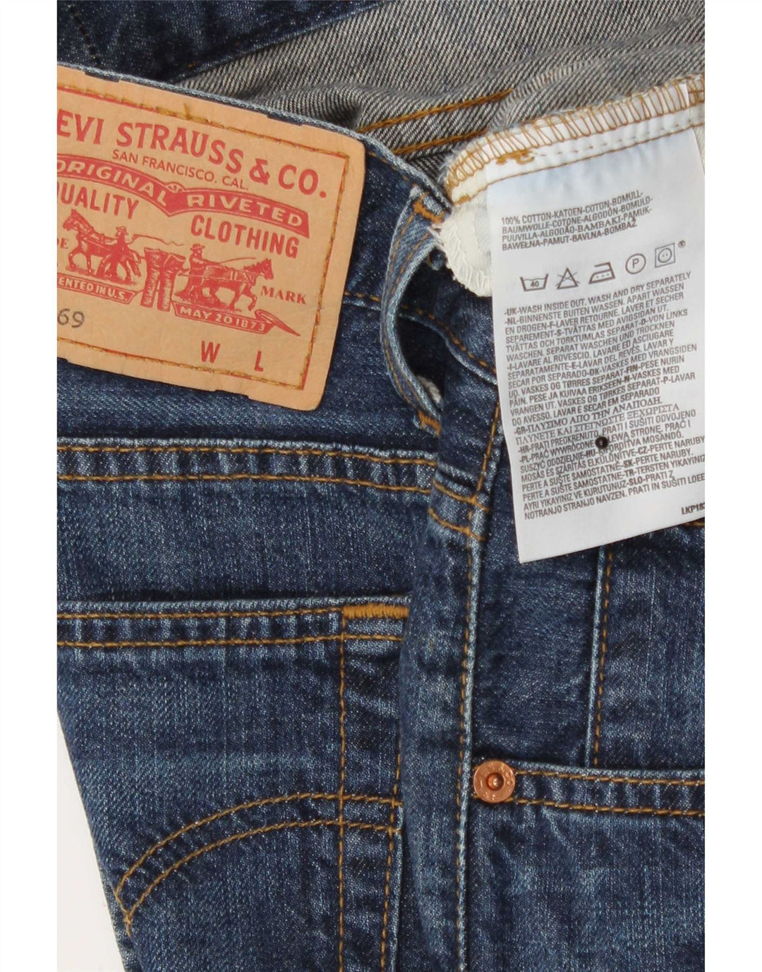 Levi's Womens 669 Denim Skirt W28 Medium Navy Blue Cotton