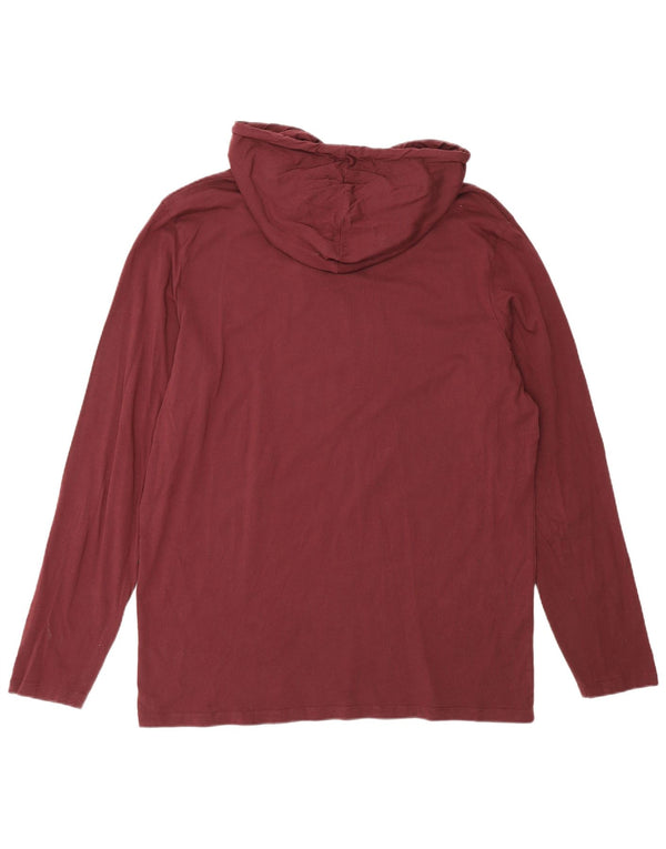 Jack & Jones Camiseta masculina com capuz gráfico manga comprida 2XL Borgonha