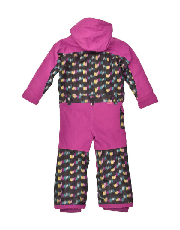 VINTAGE Combinaison à capuche pour filles 5-6 ans Violet Colorblock Nylon Sports