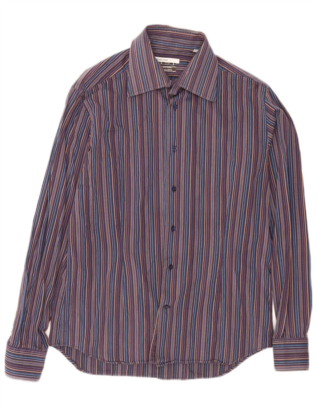 Alexander Mcqueen Mens Slim Shirt Size 41 16 Large Multicoloured Striped