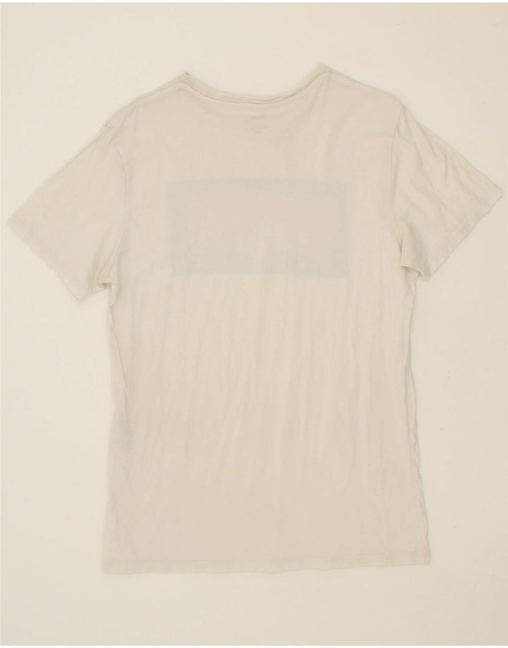 LEVI'S Womens Graphic T-Shirt Top UK 14 Medium White Cotton Vintage Levi's and Second-Hand Levi's from Messina Hembry 