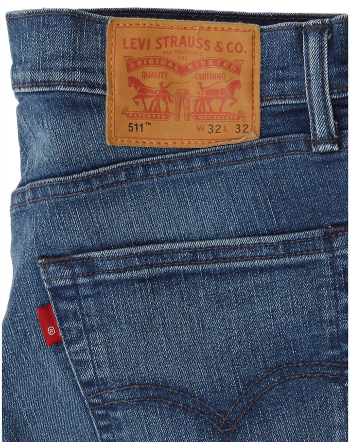 LEVI'S Womens 511 Denim Shorts W32 Large  Blue Cotton